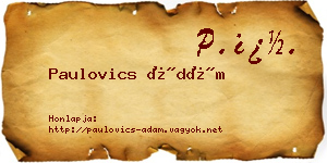 Paulovics Ádám névjegykártya